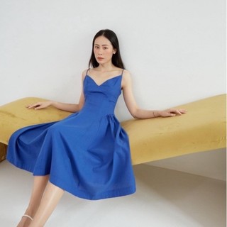 Coco sin - đầm kiểu nữ 2 dây màu xanh