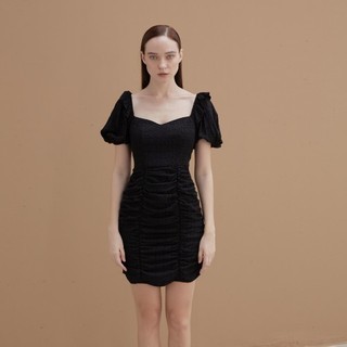 Coco sin - đầm đen chấm bi nhún