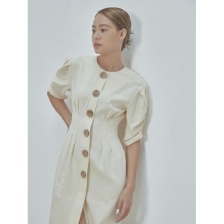 COCO SIN - Đầm Cotton Linen Nút Gỗ