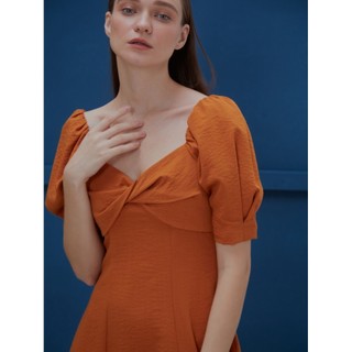 COCO SIN - Đầm Cam Tay Phồng