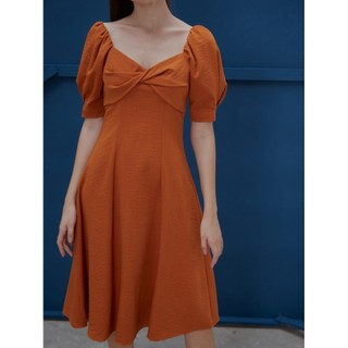 COCO SIN - Đầm Cam Tay Phồng