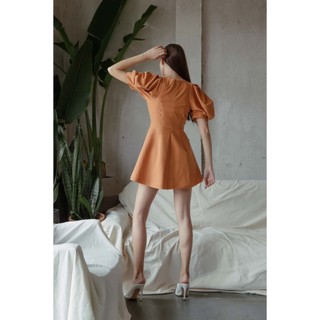 COCO SIN - Đầm Cam Camel Phối Lai