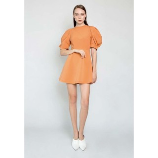 COCO SIN - Đầm Cam Camel Phối Lai