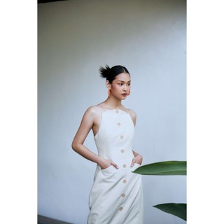 COCO SIN - Đầm 2 Dây Yếm Đính Nút