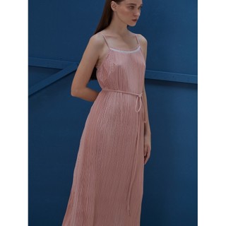 COCO SIN - Đầm 2 Dây Hồng Dập Ly