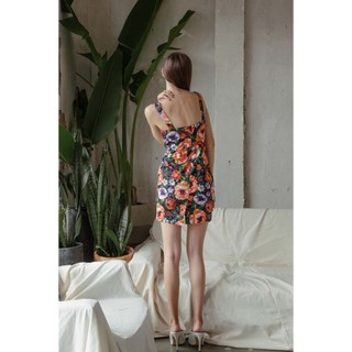 COCO SIN - Đầm 2 Dây Hoa Cúp Ngực Mini