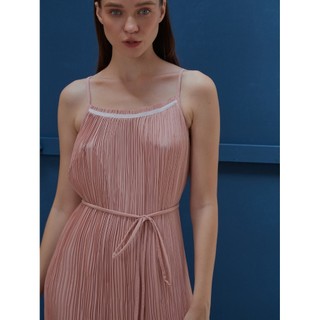 COCO SIN - Đầm 2 Dây Dập Ly Hồng Pastel