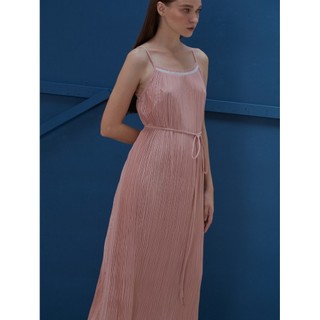 COCO SIN - Đầm 2 Dây Dập Ly Hồng Pastel