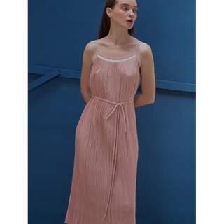 COCO SIN - Đầm 2 Dây Dập Ly Hồng Pastel