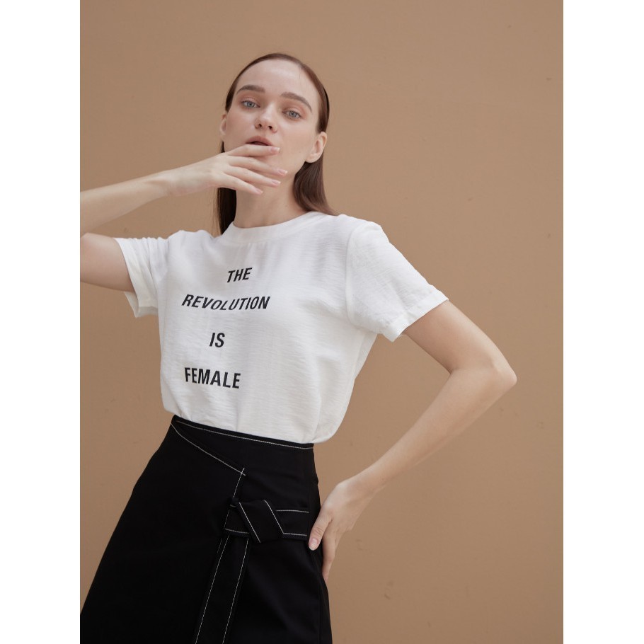 COCO SIN - COMBO Áo Lụa Trắng The Revolution & Wild Feminist
