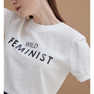 COCO SIN - COMBO Áo Lụa Trắng The Revolution & Wild Feminist