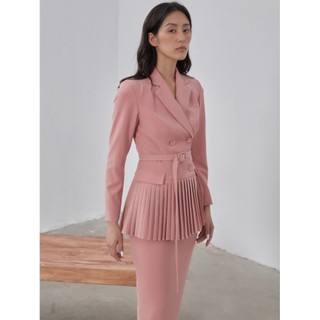COCO SIN - Chân Váy Midi Hồng Đất Basic