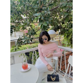 COCO SIN - Bodysuit Hồng Thun Nhún