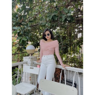COCO SIN - Bodysuit Hồng Thun Nhún