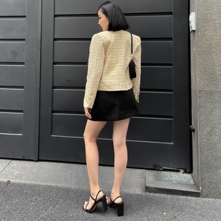 COCO SIN - Blazer Tweed Gold Đính Nút