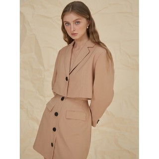 Coco sin - blazer croptop nâu