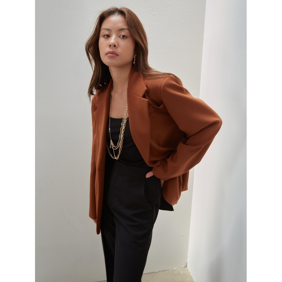 COCO SIN - Blazer Oversize Nâu Đất