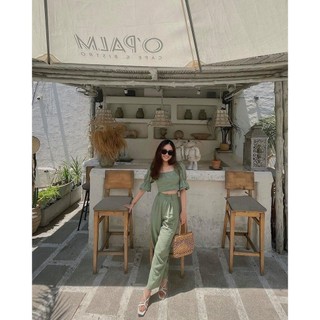 COCO SIN - Áo Xanh Olive Tay Phồng