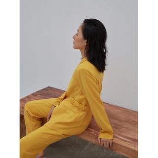 COCO SIN - Áo Vest Vàng Nhún Eo