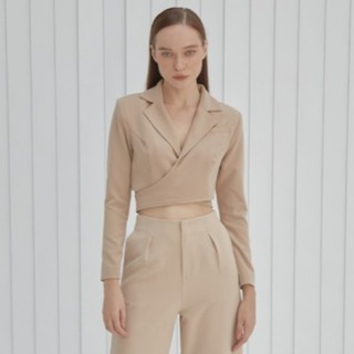 COCO SIN - Áo Vest Nâu Cột Nơ