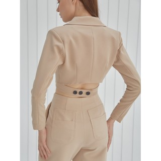 COCO SIN - Áo Vest Nâu Cột Nơ