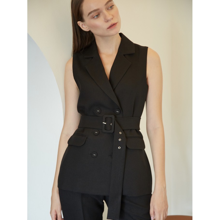 COCO SIN - Áo Vest Đen Sát Nách