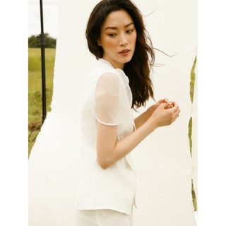 COCO SIN - Áo Trắng Tay Sheer