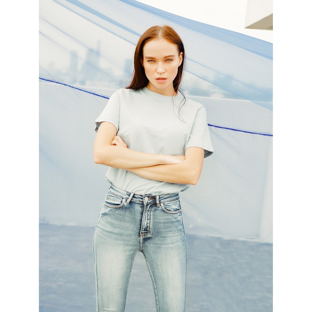 COCO SIN - Áo Thun Xanh Blue Cotton