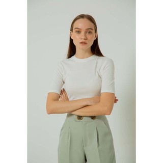COCO SIN - Áo Thun Trắng Tay Lỡ Basic