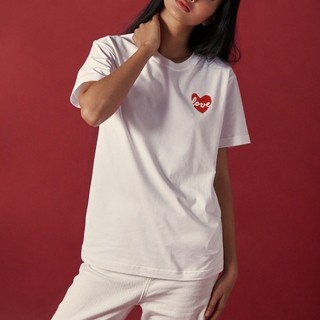 COCO SIN - Áo Thun Trắng Love