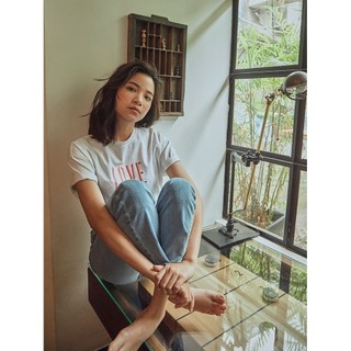 COCO SIN - Áo Thun Trắng Love