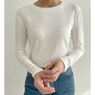 Coco sin - áo thun nữ trắng tay dài basic