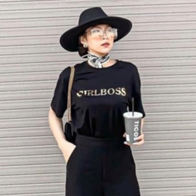 COCO SIN - Áo Thun Girlboss Basic Phom Suôn Tay Ngắn