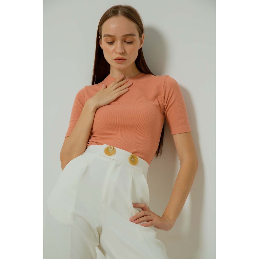 COCO SIN - Áo Thun Hồng Tay Lỡ Basic