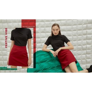 COCO SIN - Áo Thun Đen Tay Lỡ Xếp Ly
