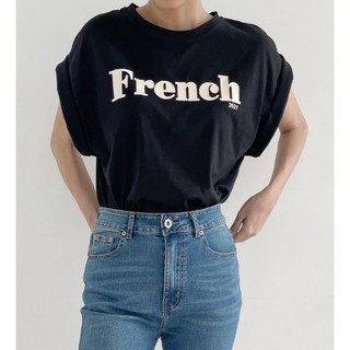 COCO SIN - Áo Thun Đen French