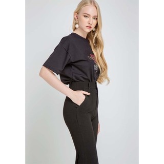 COCO SIN - Áo Thun Đen Hoa Hồng