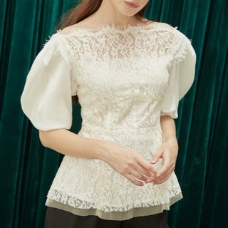 COCO SIN - Áo Ren Phối Tay Phồng