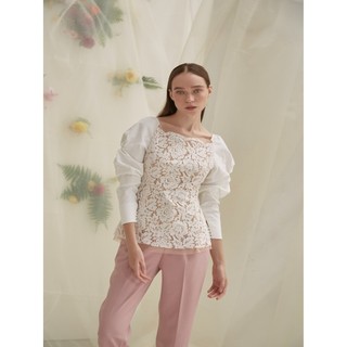 COCO SIN - Áo Ren Phối Tay Phồng