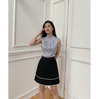 COCO SIN - Áo Lụa Xanh Sát Nách Đính Hạt