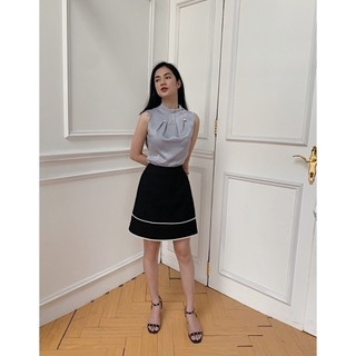 COCO SIN - Áo Lụa Xanh Sát Nách Đính Hạt