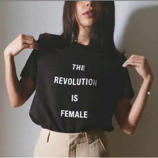 COCO SIN - Áo Lụa In Logo The Revolution Cổ Tròn