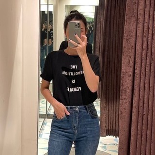COCO SIN - Áo Lụa In Logo The Revolution Cổ Tròn