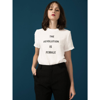 COCO SIN - Áo Lụa In Logo The Revolution Cổ Tròn