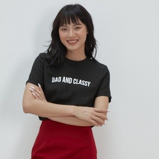Coco sin - áo lụa in chữ classy