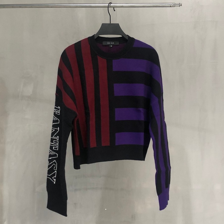 COCO SIN - Áo Knitwear Sọc Đỏ
