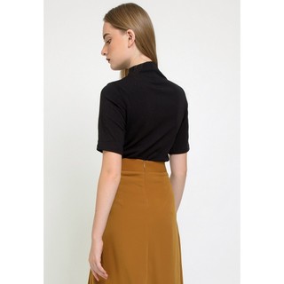 COCO SIN - Áo Knit Cổ Lọ Tay Lở Đen