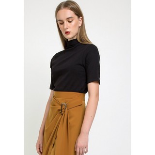 COCO SIN - Áo Knit Cổ Lọ Tay Lở Đen