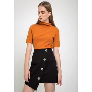 COCO SIN - Áo Knit Cổ Lọ Tay Lở Cam Đất
