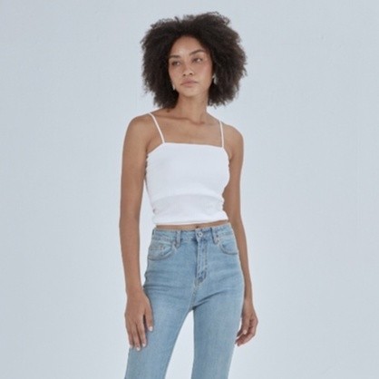 COCO SIN - Áo Hai Dây Trắng Croptop